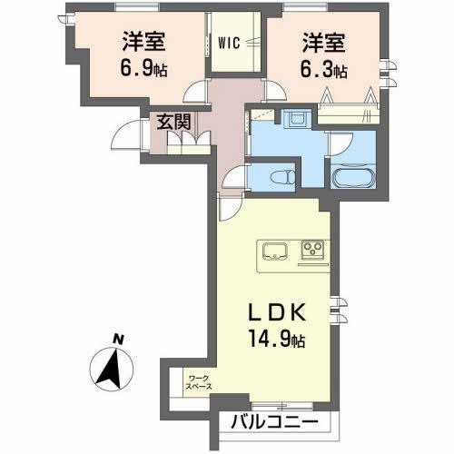 長野市中越のマンションの間取り