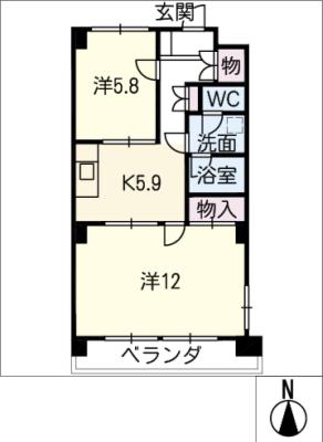 ＩＳＨＩＫＡＷＡビルの間取り