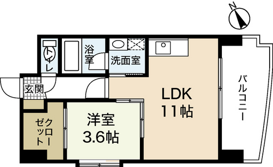 広島市中区舟入川口町のマンションの間取り