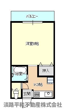 カーサー津名の間取り