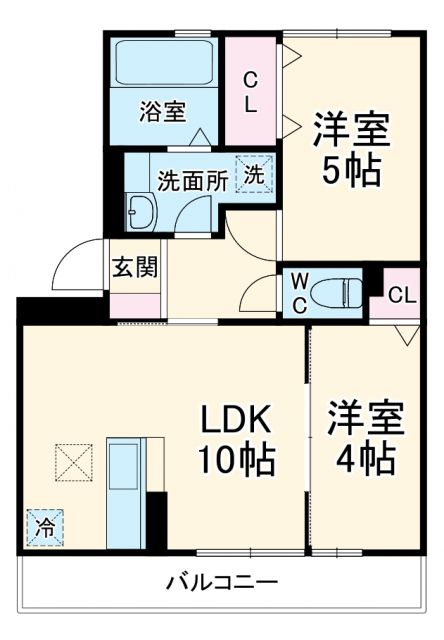 船橋市旭町のアパートの間取り