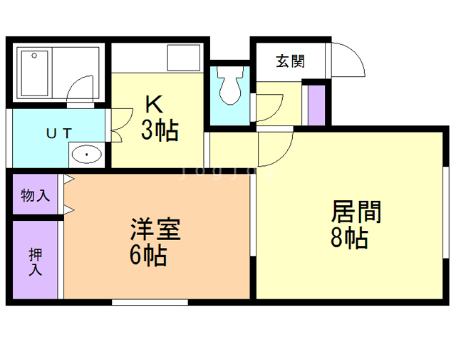 札幌市厚別区厚別中央四条のアパートの間取り