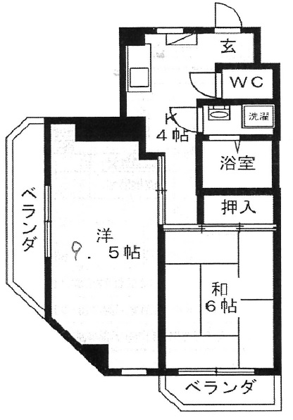 大田区西蒲田のマンションの間取り