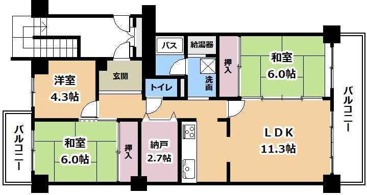 グランドメゾン守山4号棟の間取り