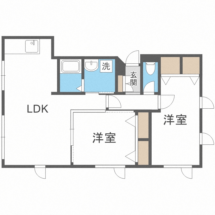 リッチリバーハイツＢの間取り