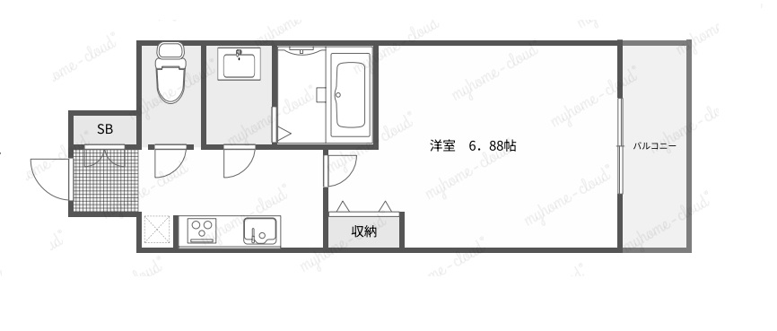 大阪市城東区野江のマンションの間取り