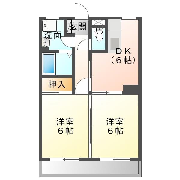 ピアレージュ剣之宇都の間取り