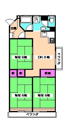 下馬ハイライズの間取り