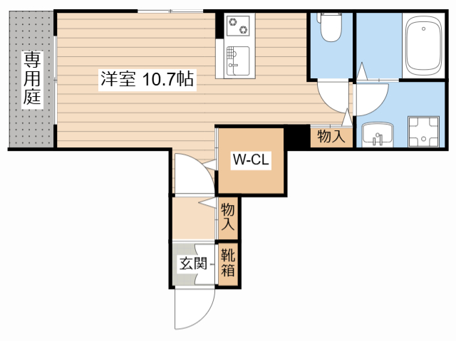 【彦根市船町のアパートの間取り】