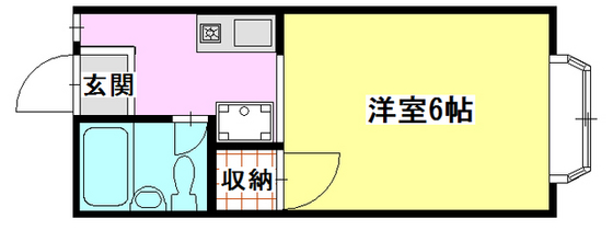 広島市南区宇品神田のアパートの間取り