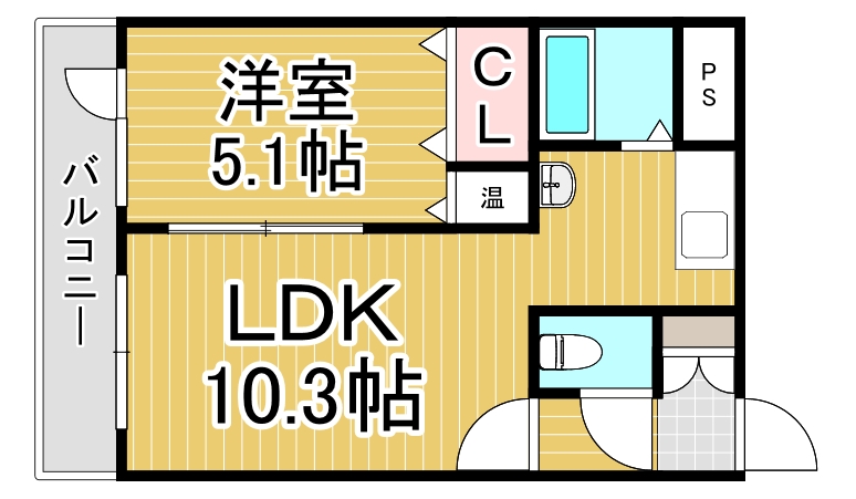 恵庭市中島町のマンションの間取り