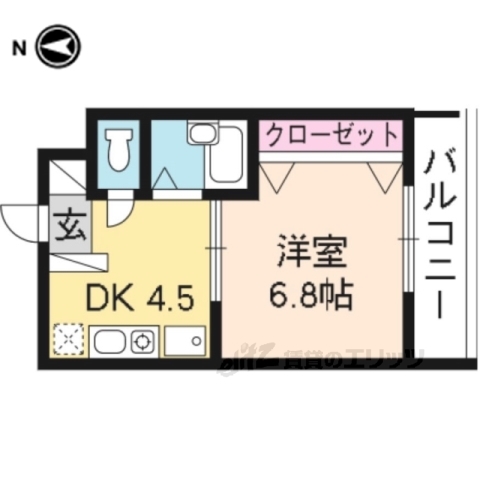 向日市物集女町のマンションの間取り