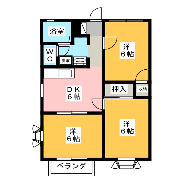 ドヌールさつきが丘Ａ棟の間取り