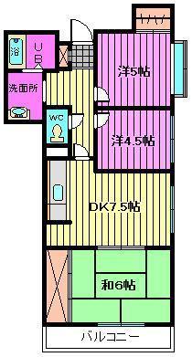 さいたま市浦和区常盤のマンションの間取り