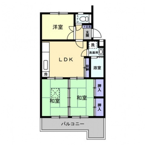 【エメラルドマンション東那珂の間取り】