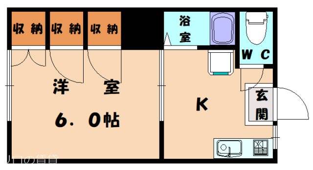 福岡市東区和白のアパートの間取り