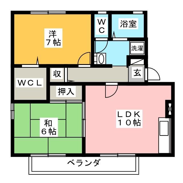 エスポワールシェモアＡの間取り