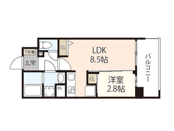 【広島市中区舟入本町のマンションの間取り】