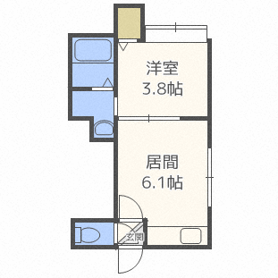 札幌市東区北三十二条東のアパートの間取り