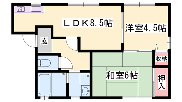 ハーティー黍田の間取り