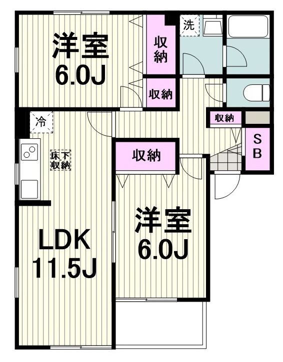 コモンズあざみ野Ａ棟の間取り