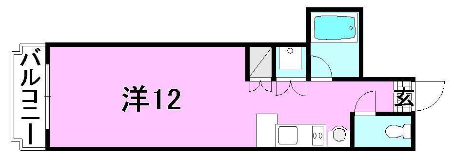 松山市桑原のマンションの間取り