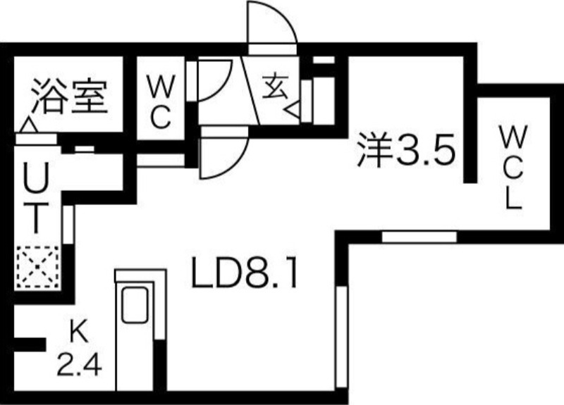 エアフォルク学園前の間取り