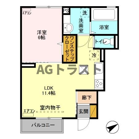 ペイサージュ箕田の間取り