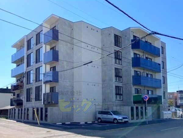建物外観　都市ガス＆Ｗｉ－Ｆｉ付ネット無料採用の１ＬＤＫマンションです