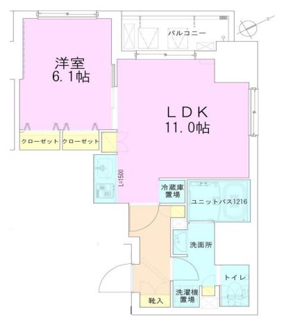 門前仲町レジデンス八番館の間取り写真
