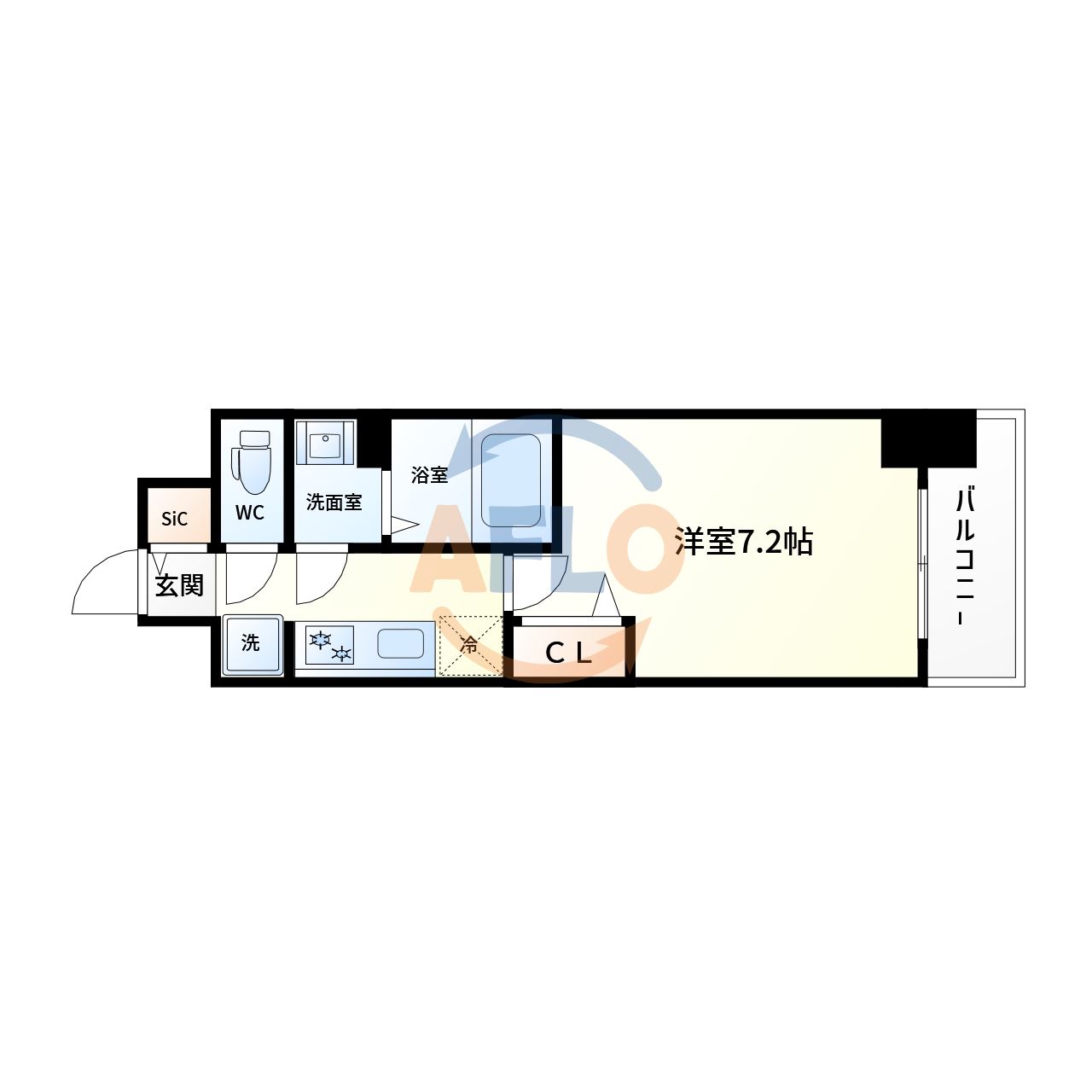 プレサンス大国町ラヴェニールの間取り写真