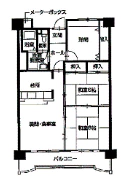 あおなみ線 野跡駅 徒歩4分 8階建 築18年の間取り写真