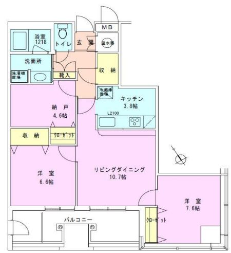 茅場町タワーレジデンスの間取り写真