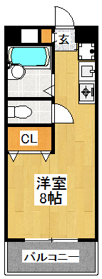 川崎市中原区新丸子町のマンションの間取り