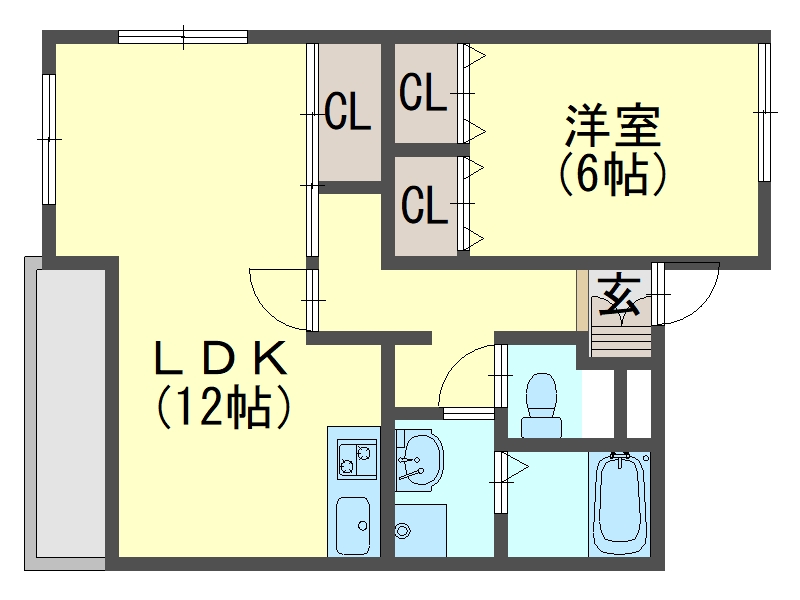 ルークフラット播磨の間取り