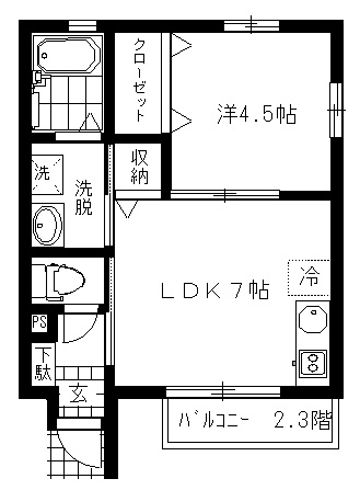 クレセールBの間取り写真
