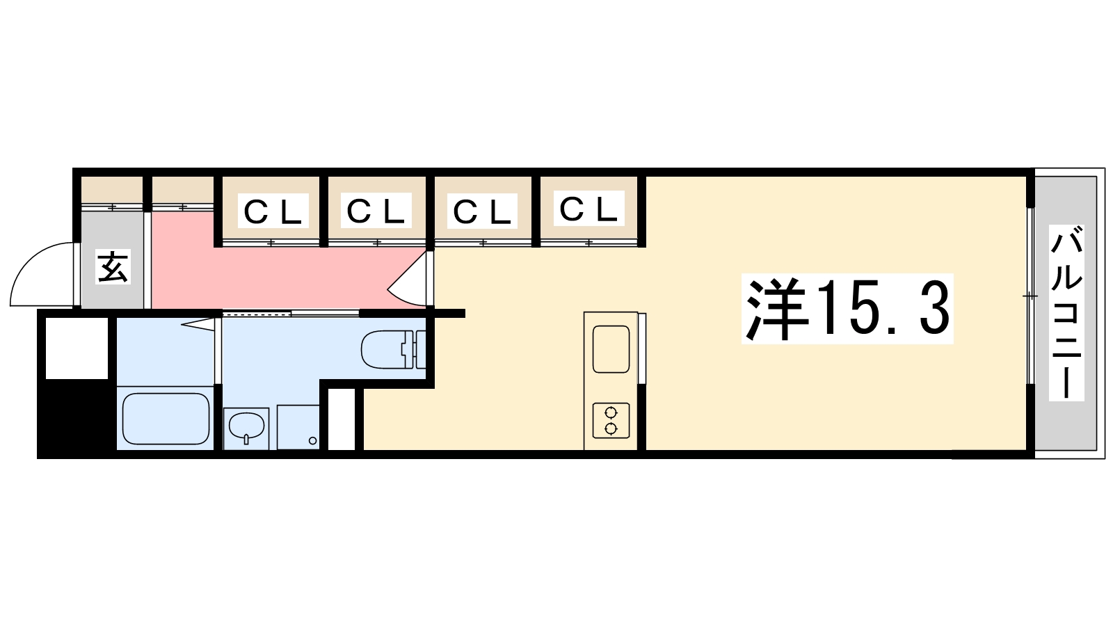 キャッスルコート西新町の間取り