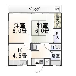 コーポラス三恵の間取り