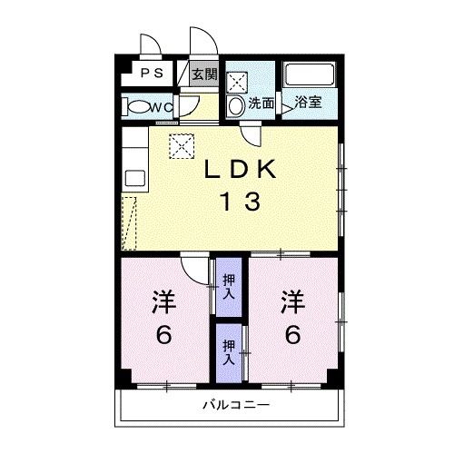 中新川郡上市町稗田のマンションの間取り