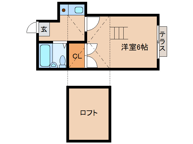 岩国市車町のアパートの間取り