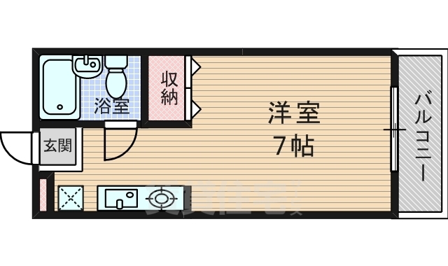 京都市西京区桂南巽町のマンションの間取り