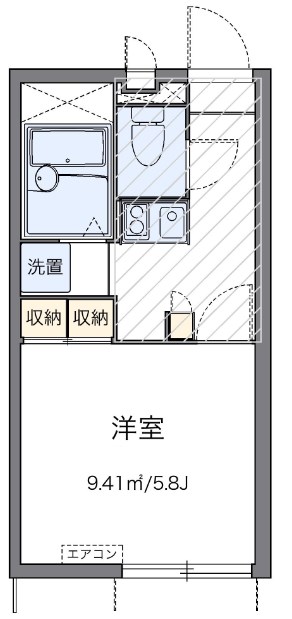 神戸市灘区新在家南町のアパートの間取り