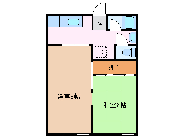 津市白塚町のアパートの間取り