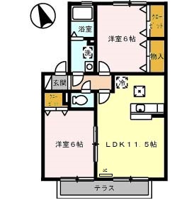 アドラブール戸手の間取り