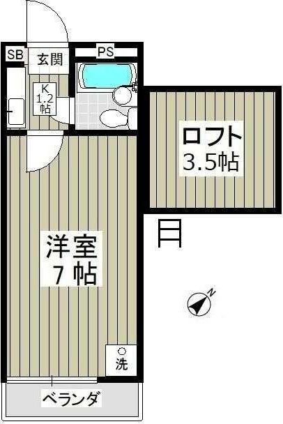 東松山市元宿のアパートの間取り