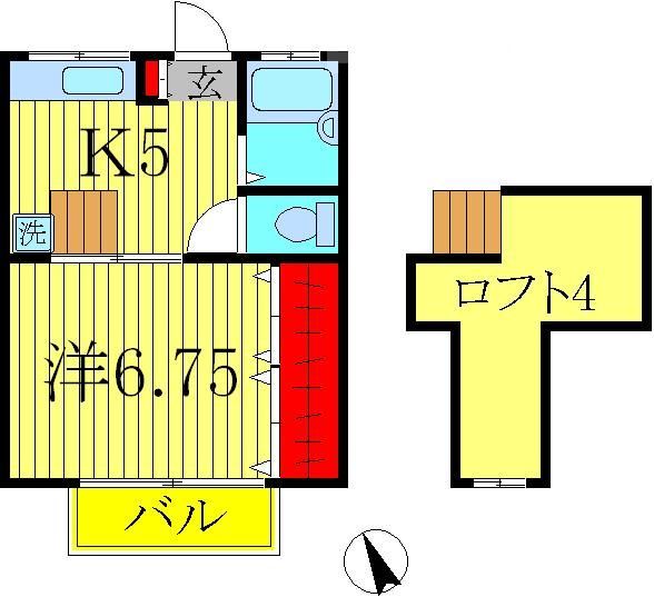 柏市名戸ケ谷のアパートの間取り