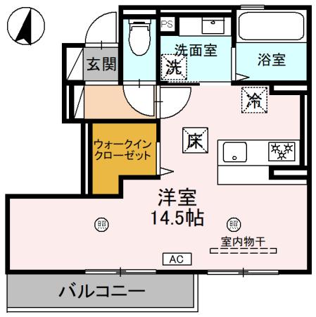 【姫路市大津区北天満町のアパートの間取り】