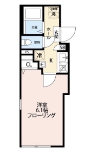 足立区千住仲町のマンションの間取り