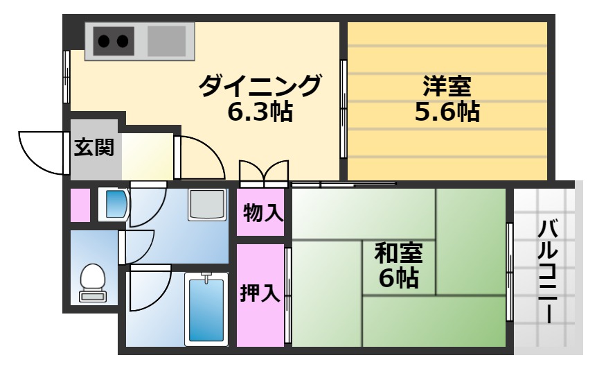 レジデンス幸裳苑の間取り