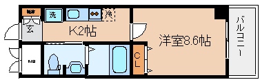 神戸市長田区北町のマンションの間取り